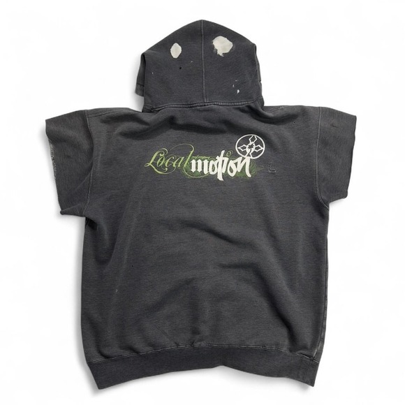 Quiksilver Other - Local Motion Cutoff Hoodie Men's XL Gray Distressed Sleeveless Surf Sweatshirt